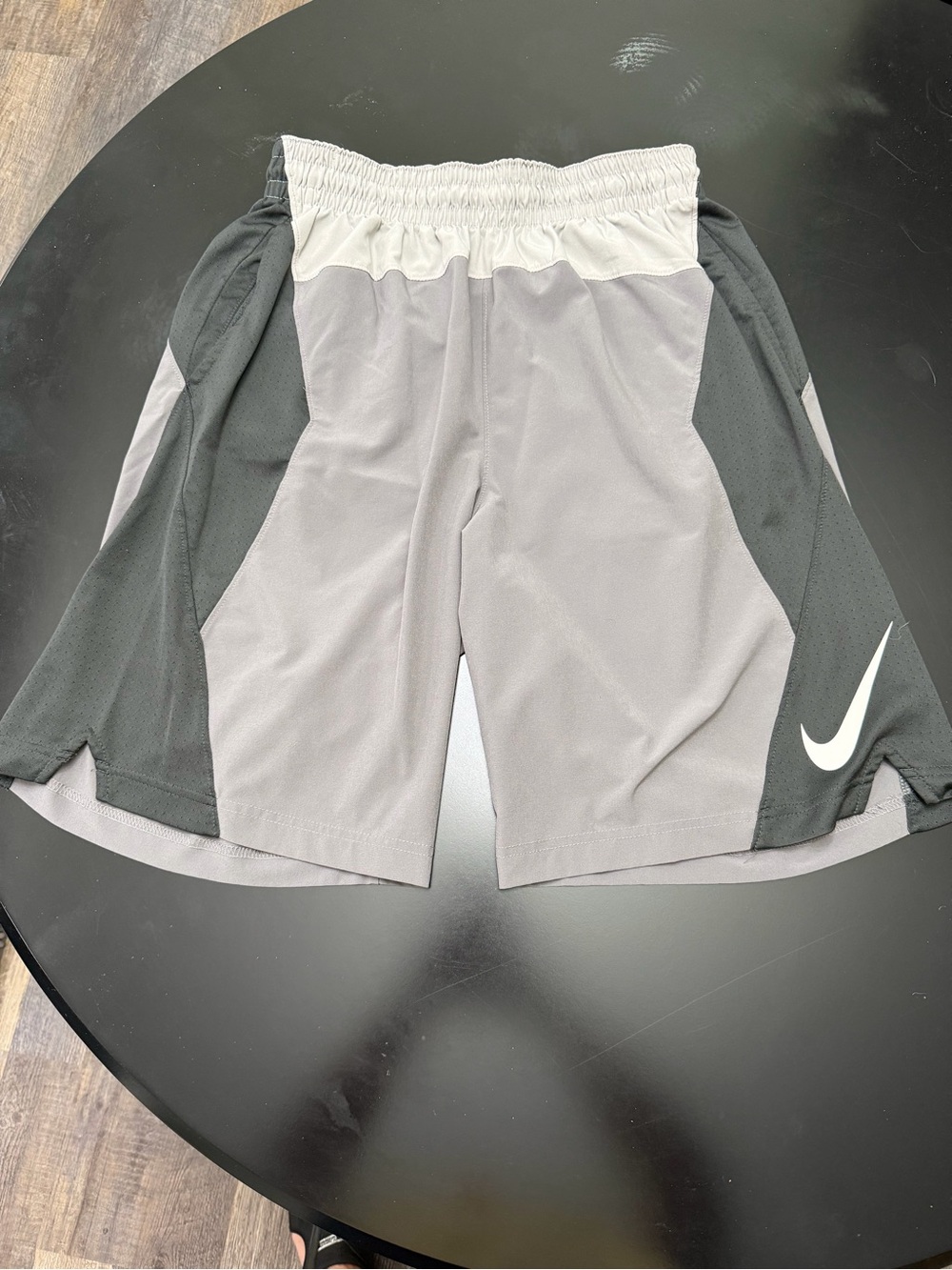Nike Gray, Black & White Performance Basketball Shorts